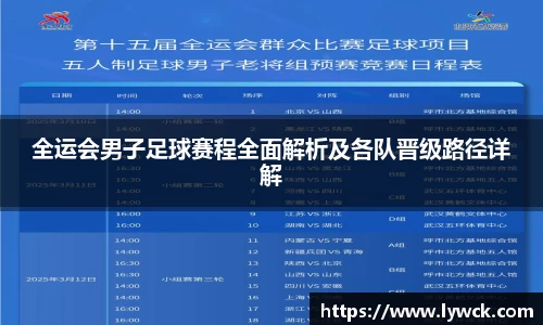 全运会男子足球赛程全面解析及各队晋级路径详解